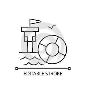 Lifeguarding training linear icon