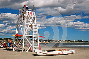 Lifeguards remain vigilant at the beach