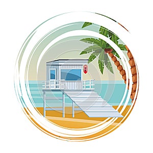 Lifeguards tower icon