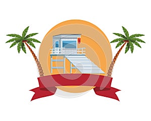 Lifeguards tower icon