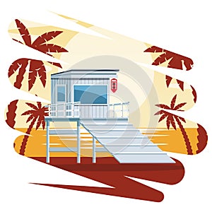 Lifeguards tower icon