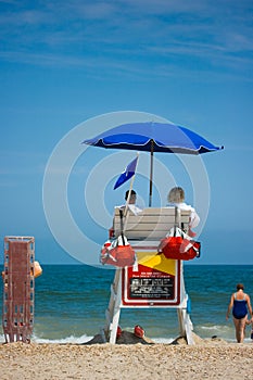 Lifeguards watching beach