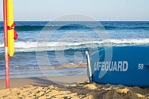 Lifeguards watching over swimmers at Maroubra Beach in Sydney