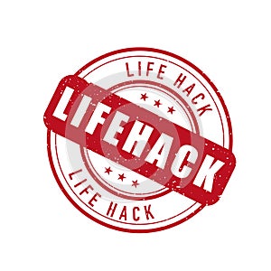 Lifehack vector stamp