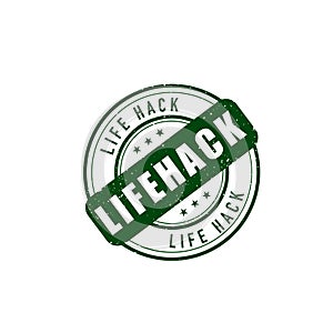 Lifehack vector stamp