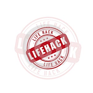 Lifehack vector stamp