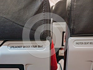 Lifejacket under your seat