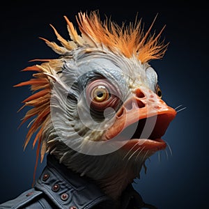 Lifelike Bird Head In Cryengine Style: Maya Rendered Avian-themed Art