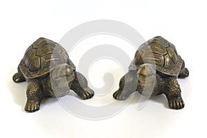 Lifelike model of  little iron tortoises. Home and office decoration Toy.