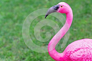 Lifelike pink flamingo yard decoration