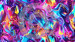 lifelike visuals portraying the mesmerizing allure of iridescent neon hallucinations in seamless patterns. SEAMLESS photo