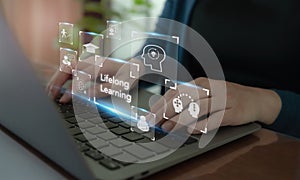 Lifelong Learning Concept. Continuous personal development and adaptation to new challenges.