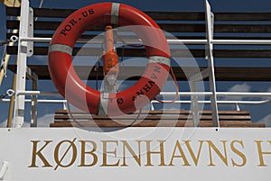 Lifering on tourboat in Copenhagen