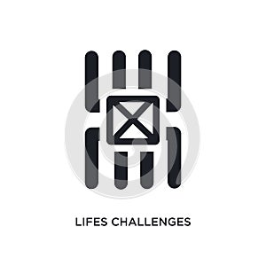 lifes challenges isolated icon. simple element illustration from zodiac concept icons. lifes challenges editable logo sign symbol