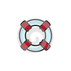 Lifesaver filled outline icon