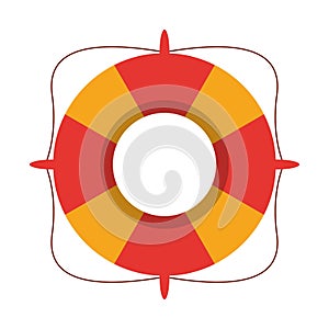Lifesaver float symbol isolated