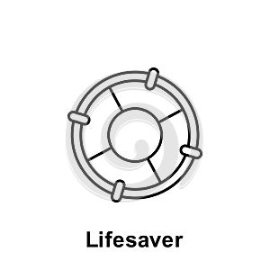 Lifesaver icon. Element of summer holiday icon. Thin line icon for website design and development, app development. Premium icon