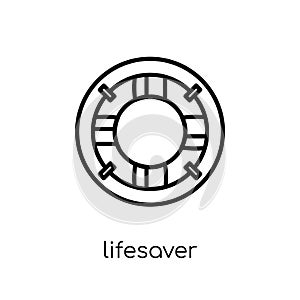 Lifesaver icon. Trendy modern flat linear vector Lifesaver icon