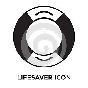 Lifesaver icon vector isolated on white background, logo concept