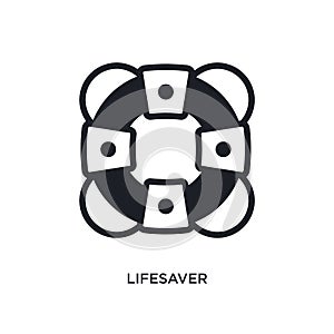 lifesaver isolated icon. simple element illustration from nautical concept icons. lifesaver editable logo sign symbol design on