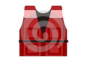 Lifesaver jacket. Simple flat illustration.