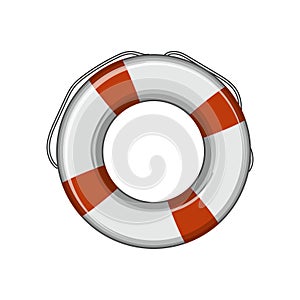 lifesaver lifebuoy cartoon vector illustration