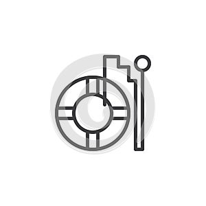 Lifesaver outline icon