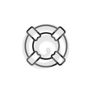 Lifesaver outline icon