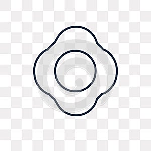 Lifesaver vector icon isolated on transparent background, linear