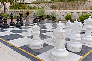 Lifesize Chess board at a hotel photo