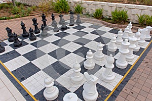 Lifesize Chess board at a hotel photo