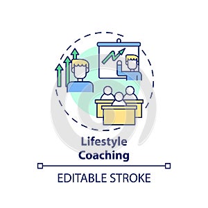 Lifestyle coaching concept icon