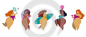 lifestyle illustrations. girls on the beach. active recreation. vector flat illustration