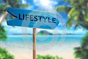 Lifestyle sign board arrow