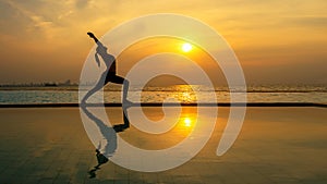 Lifestyle woman yoga exercise and pose for healthy life.