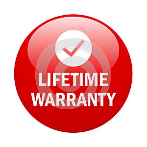 Lifetime warranty button