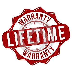 Lifetime warranty grunge rubber stamp