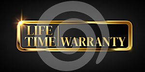 lifetime warranty logo with golden ribbon