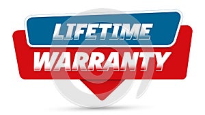 Lifetime warranty sign banner