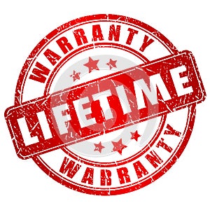 Lifetime warranty stamp photo