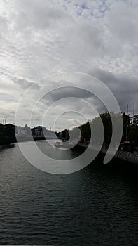 Liffey`s River, Ireland, Central Area