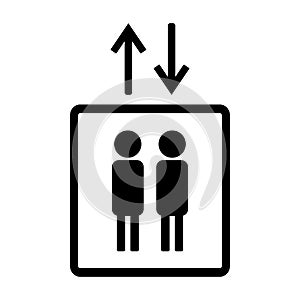 Lift elevator icon sign symbol