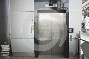Lift or escalator for person disabled for moving up and down MRT Purple Line skytrain
