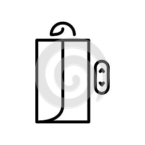 Lift icon vector isolated on white background, Lift sign , line and outline elements in linear style