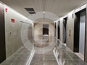 Lift lobby in beautiful marble