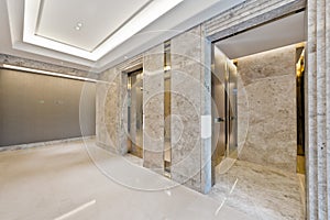 Lift lobby in beautiful marble