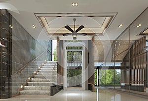 Lift Lobby design ,interior of modern luxury style