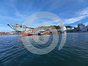 Lift net boat in west sumatera