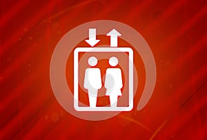 Lift sign icon isolated on abstract red gradient magnificence background