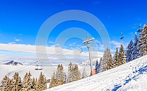 The lift in the ski resort of Soll, Tyrol